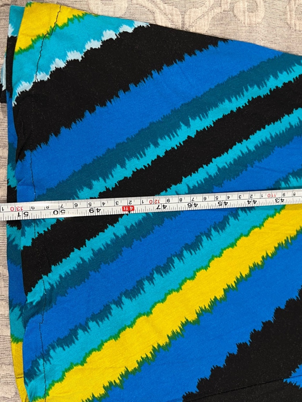 Calvin Klein Striped V-Neck Maxi Dress in Black, Blue & Yellow - Picture 4 of 5